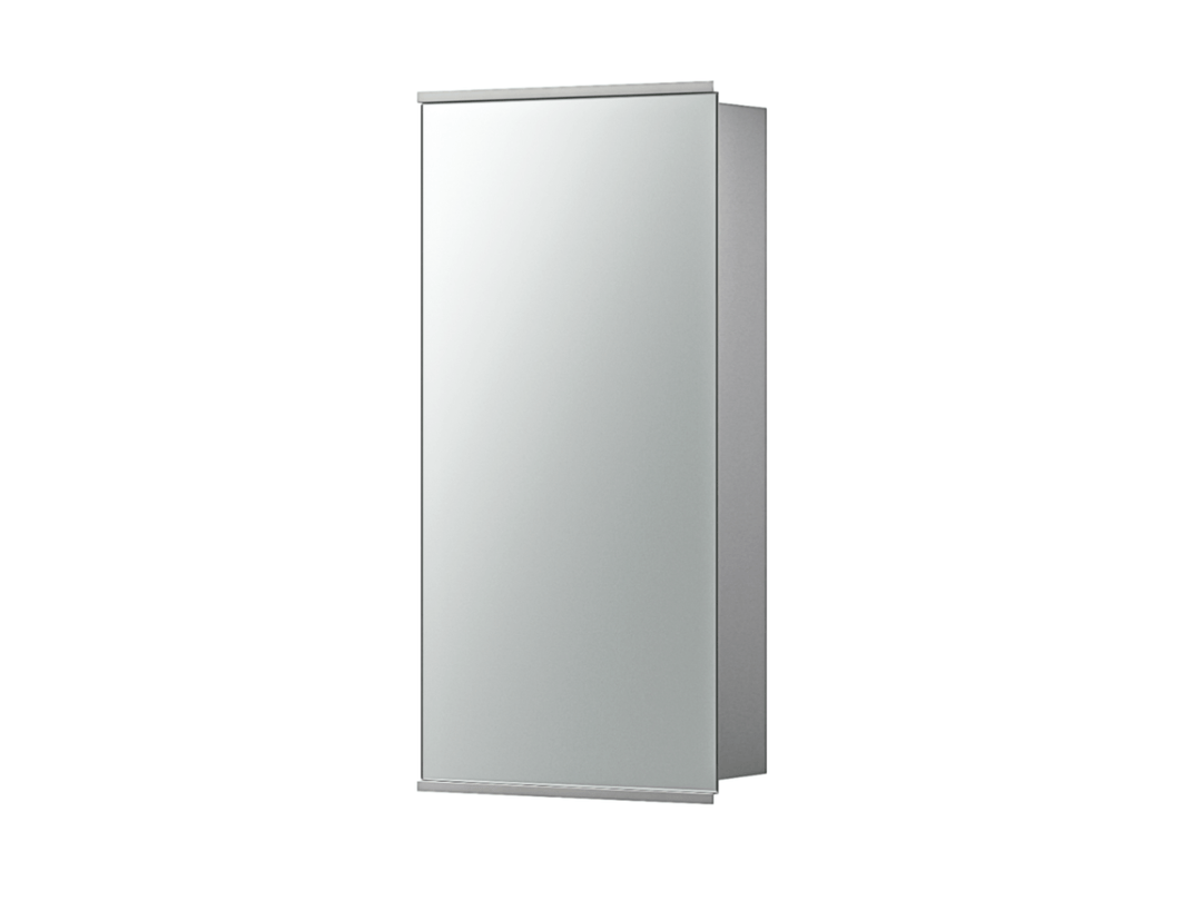 洗面台 ミラー収納 1面鏡 ステンレスキャビネット - Brezza