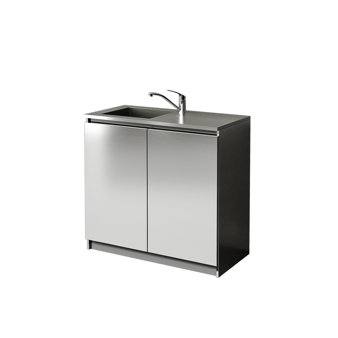ジェンマ キッチン用 新品未使用です！ コンパクトキッチン(ミニキッチン) エーレンSUS W900×D450mm - Brezza